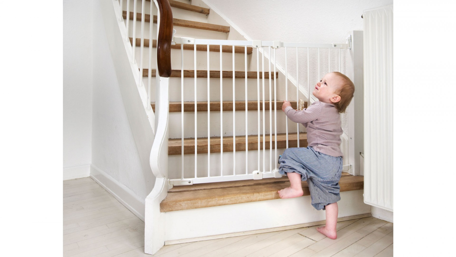 Momcozy Barrière d'escalier rétractable pour bébé, barrière de