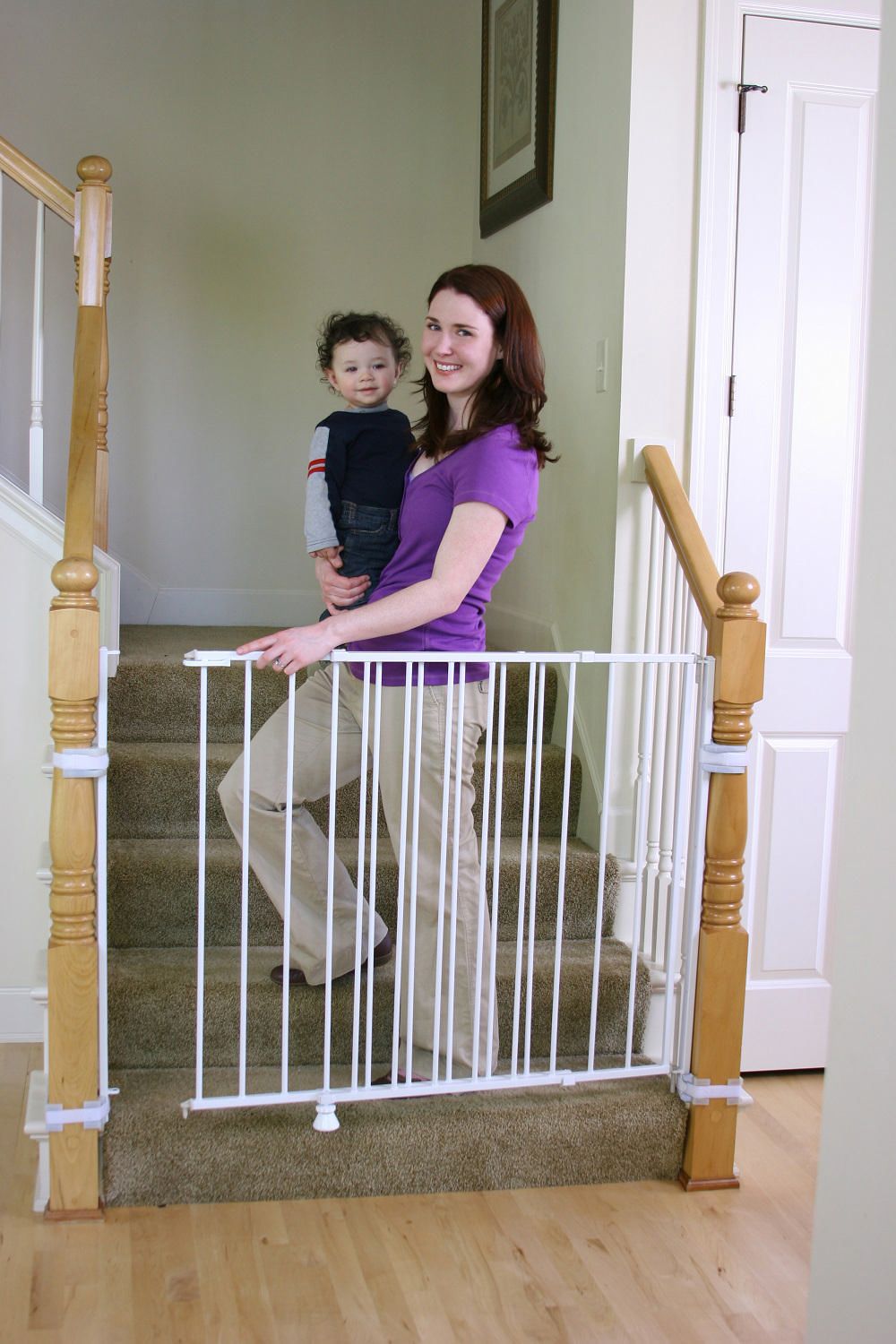 Barrière D'escalier De Sécurité Pour Bébé Blanche De Protection