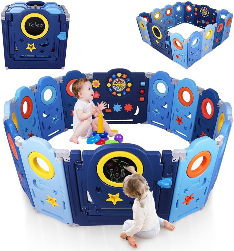 Yoleo Parc pour bébé Pliable: l'aire de jeu sécurisée qui fait le bonheur  des tout-petits